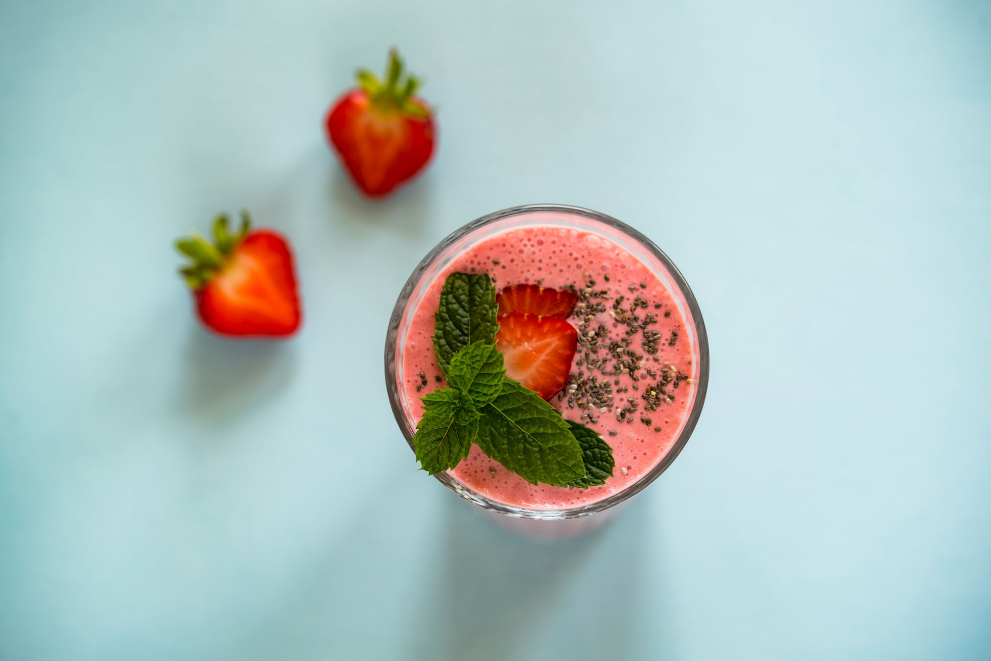 Picture of a strawberry smoothie