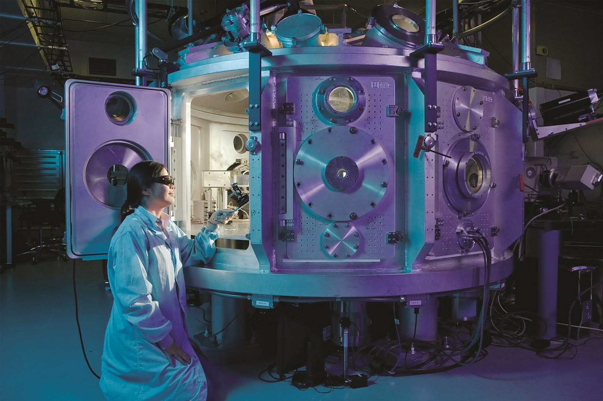 Picture of a scientific experiment in a particle accelerator